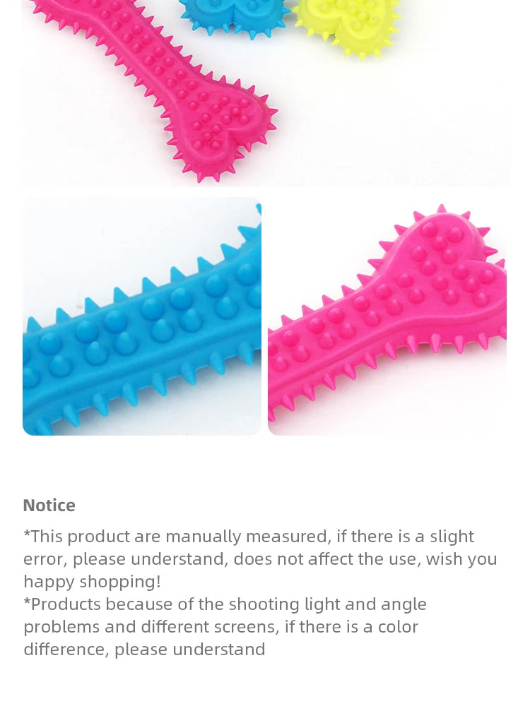 Osso Mastigável de Borracha para Cães Pequenos