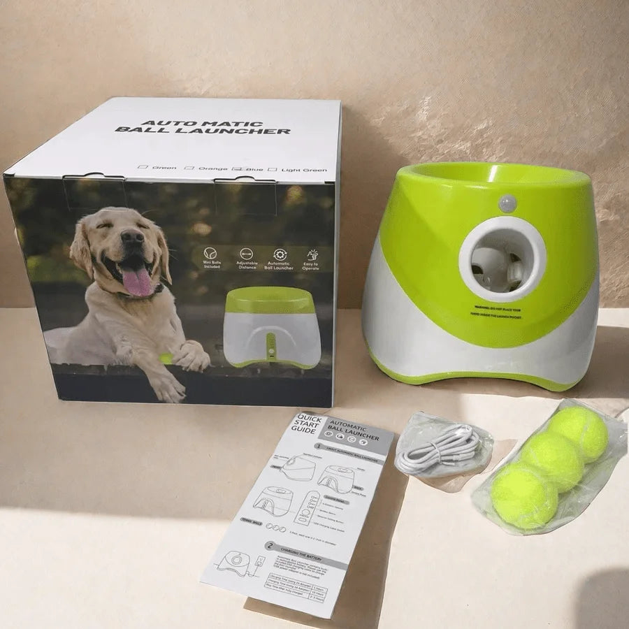 Lançador Automático de Bola para Cães com Recarga USB