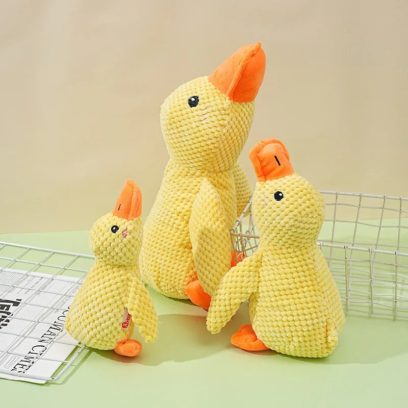 Brinquedo de Pato de Pelúcia com Som para Cães