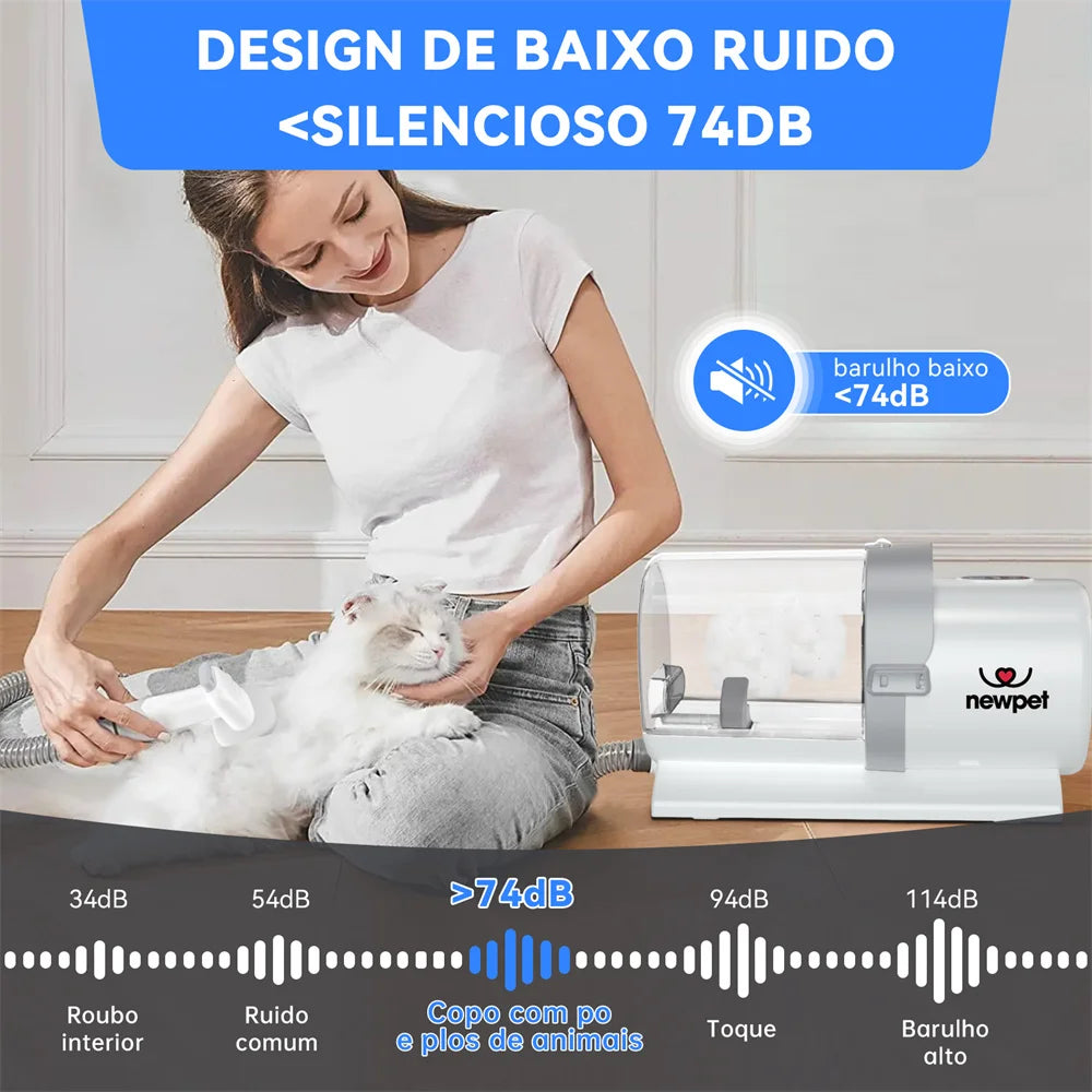 Aspirador de Pelos Pet com Kit de Grooming
