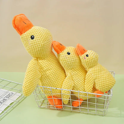 Brinquedo de Pato de Pelúcia com Som para Cães