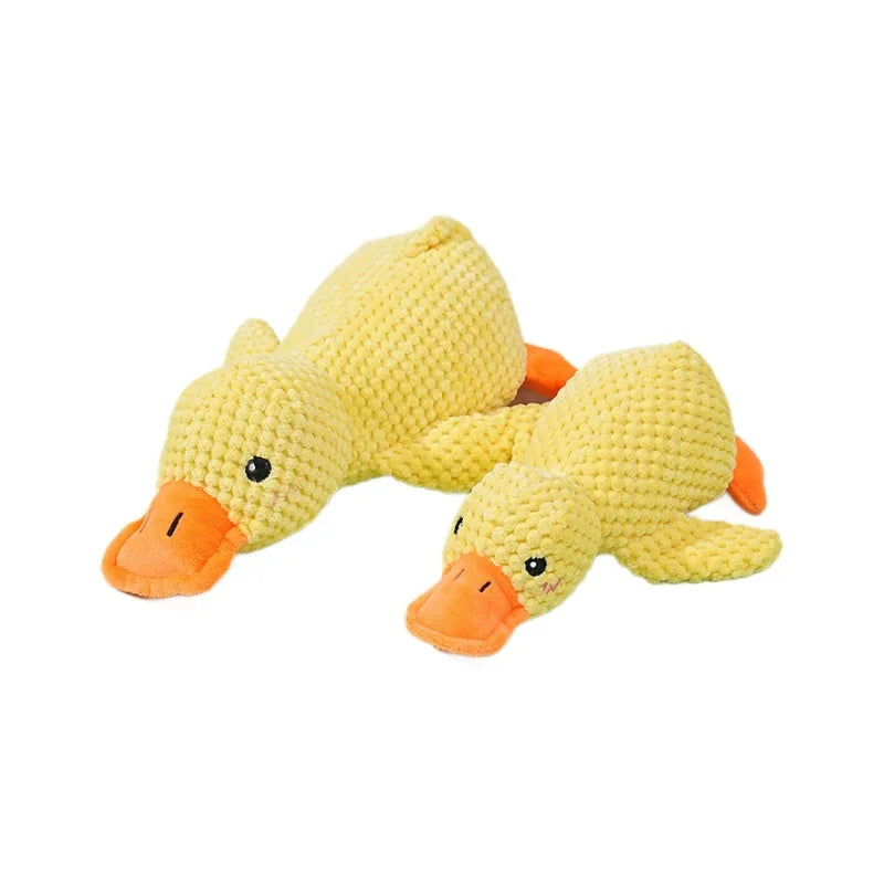 Brinquedo de Pato de Pelúcia com Som para Cães