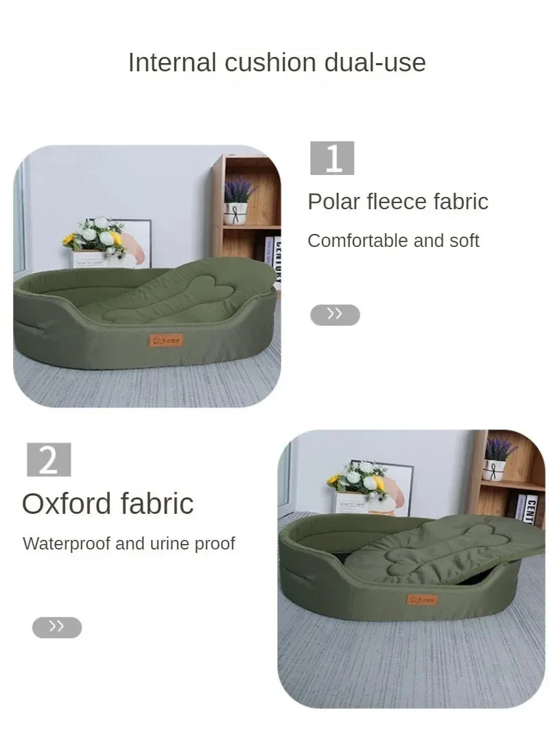 Cama Pet Acolchoada de Inverno para Cães e Gatos