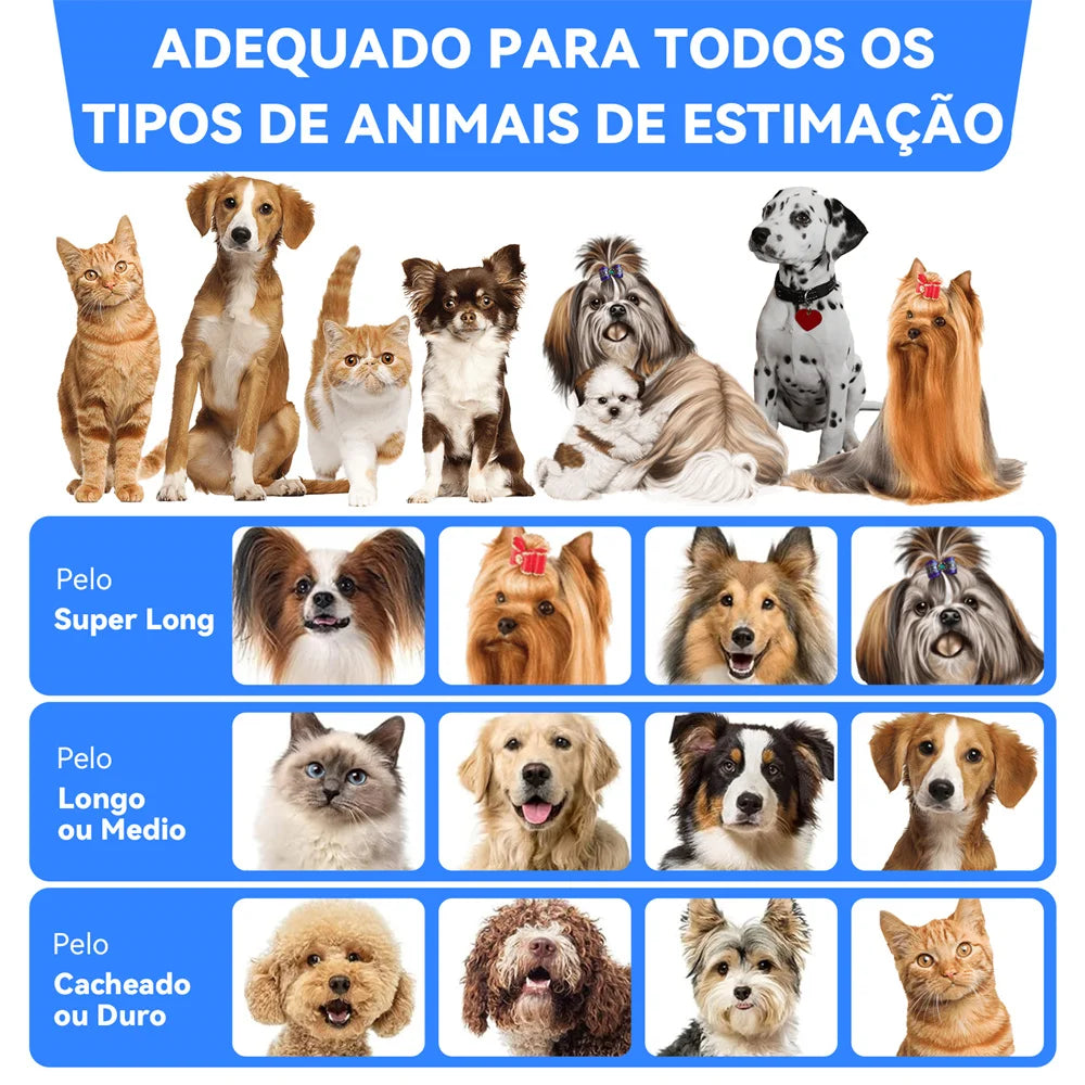 Aspirador de Pelos Pet com Kit de Grooming