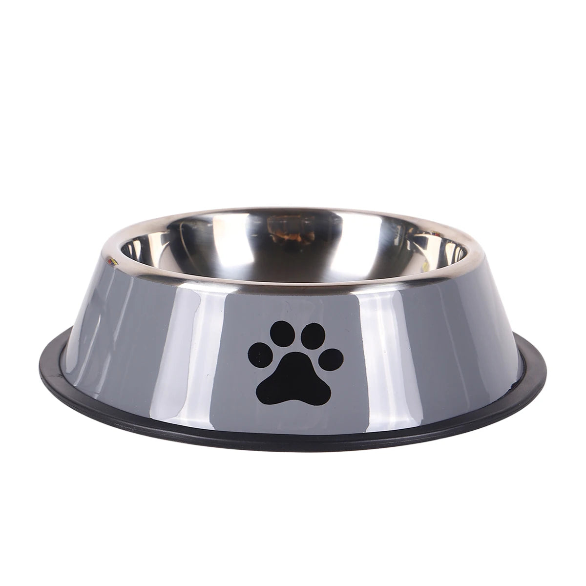 Tigela de Aço Inox para Cães e Gatos Antiderrapante