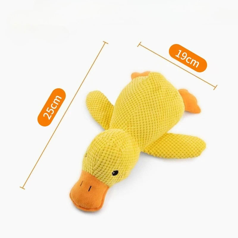 Brinquedo de Pato de Pelúcia com Som para Cães