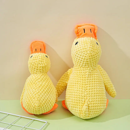 Brinquedo de Pato de Pelúcia com Som para Cães