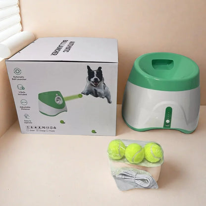 Lançador Automático de Bola para Cães com Recarga USB