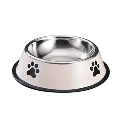 Tigela de Aço Inox para Cães e Gatos Antiderrapante