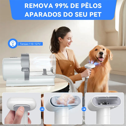 Aspirador de Pelos Pet com Kit de Grooming