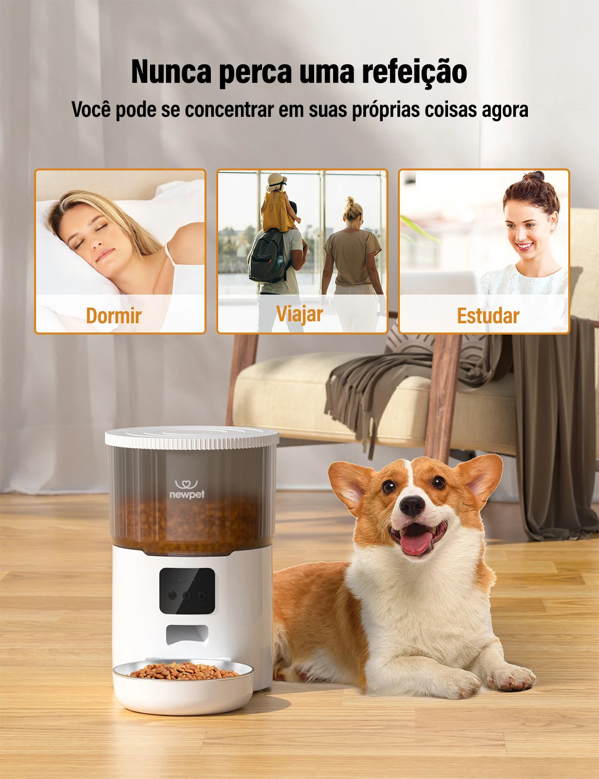 Comedouro Inteligente Pet com Câmera