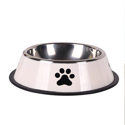 Tigela de Aço Inox para Cães e Gatos Antiderrapante