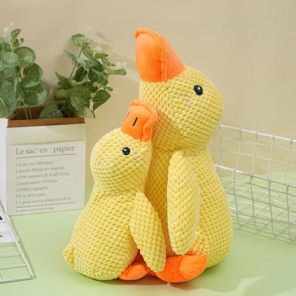 Brinquedo de Pato de Pelúcia com Som para Cães