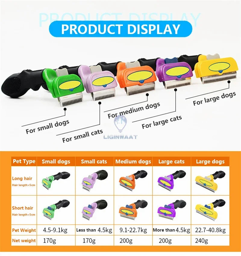 Escova Removedora de Pelos Pet para Cães e Gatos