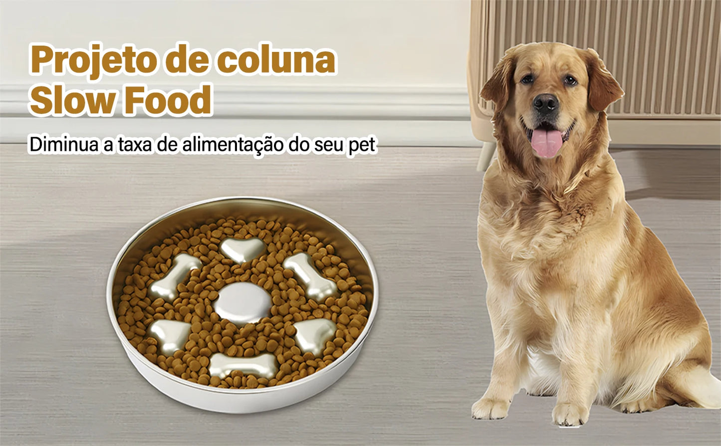 Comedouro Inox Antiengasto Pet