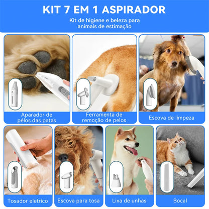 Aspirador de Pelos Pet com Kit de Grooming