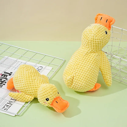 Brinquedo de Pato de Pelúcia com Som para Cães