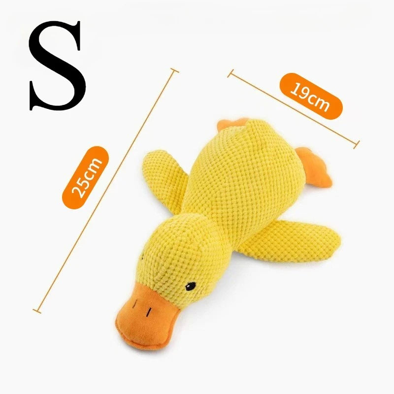 Brinquedo de Pato de Pelúcia com Som para Cães
