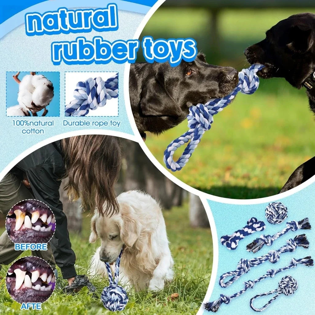 Kit 10 Brinquedos para Filhotes – Anti-Estresse e Limpeza Dental