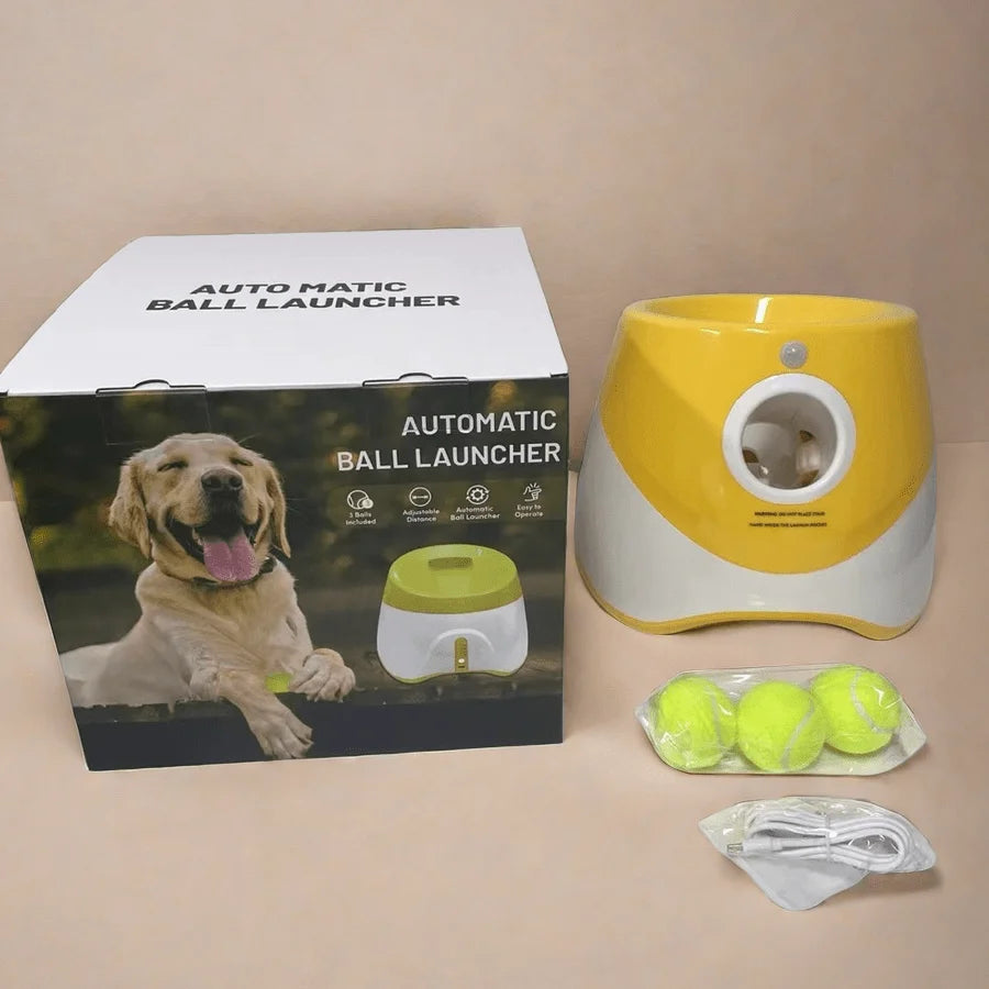 Lançador Automático de Bola para Cães com Recarga USB
