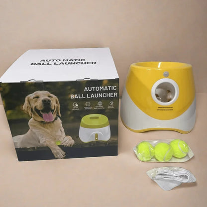Lançador Automático de Bola para Cães com Recarga USB