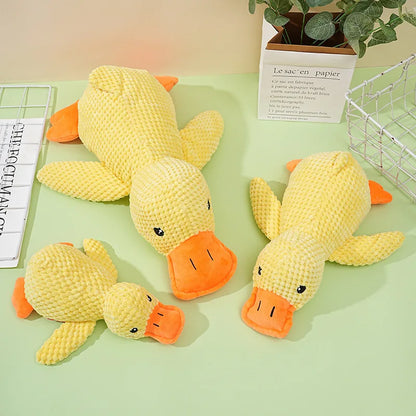 Brinquedo de Pato de Pelúcia com Som para Cães